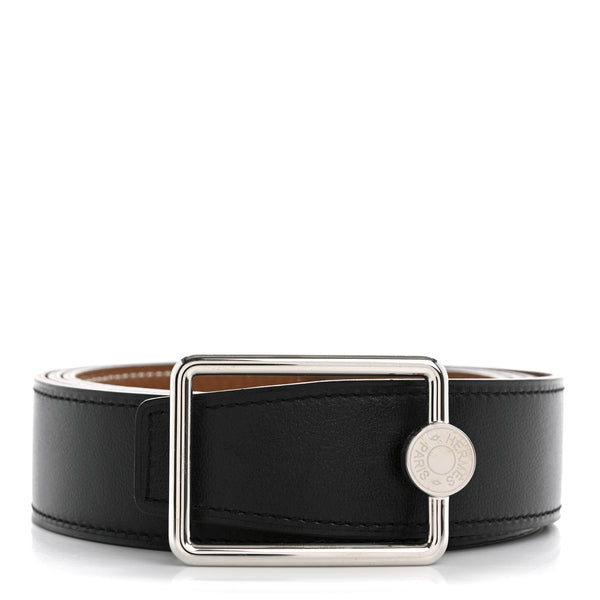 HERMES　BELT　ボックスカーフ　BLACK70 Hermes Black H Buckle Belt – Recess