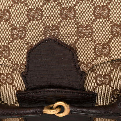Gucci Monogram Horsebit Chain Flap Shoulder Bag Brown 12 of 13