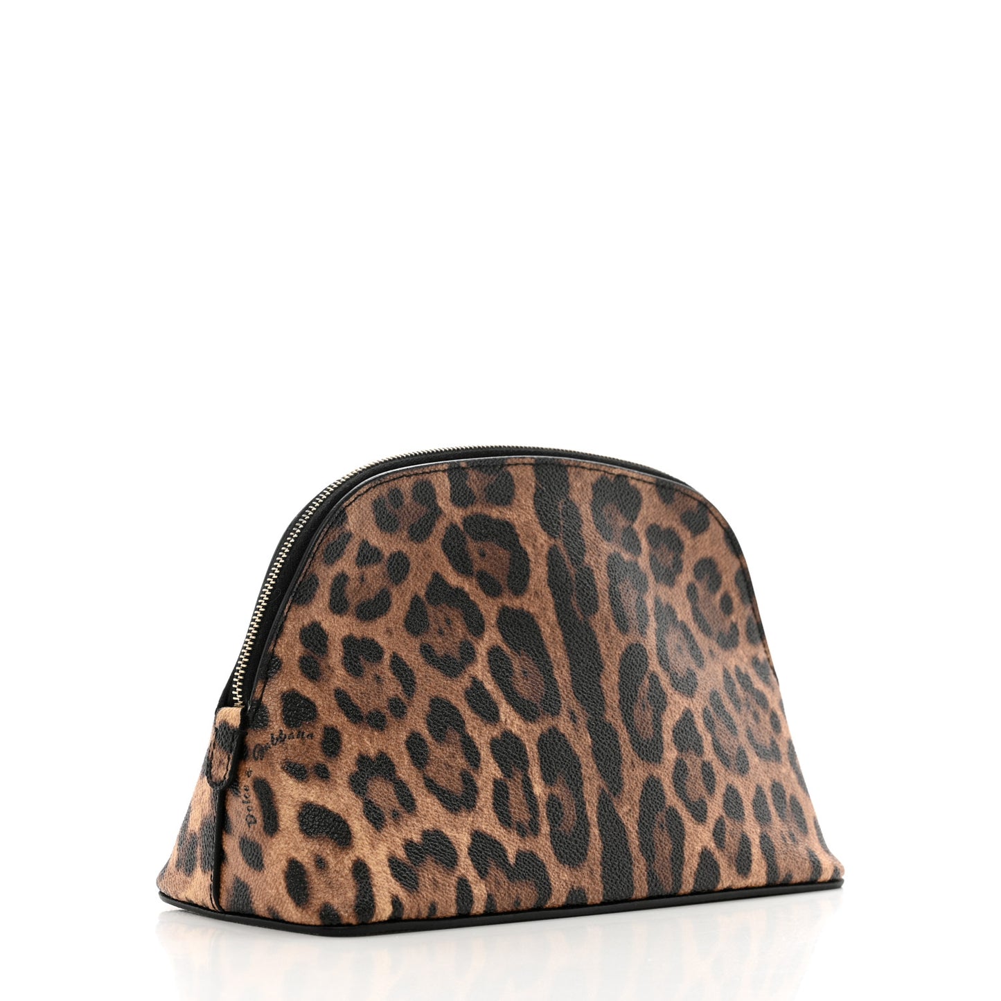 Leo Crepe Cosmetic Pouch Leopard