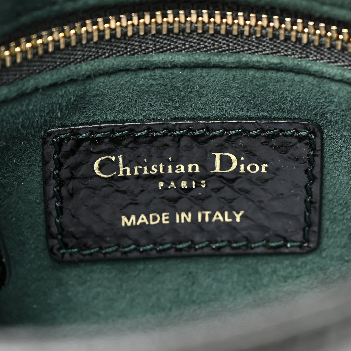 Shiny Snakeskin Mini Lady Dior Emerald Green