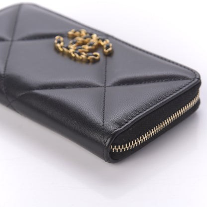 Chanel Lambskin Quilted 19 Zipped Wallet Black 7 of 11