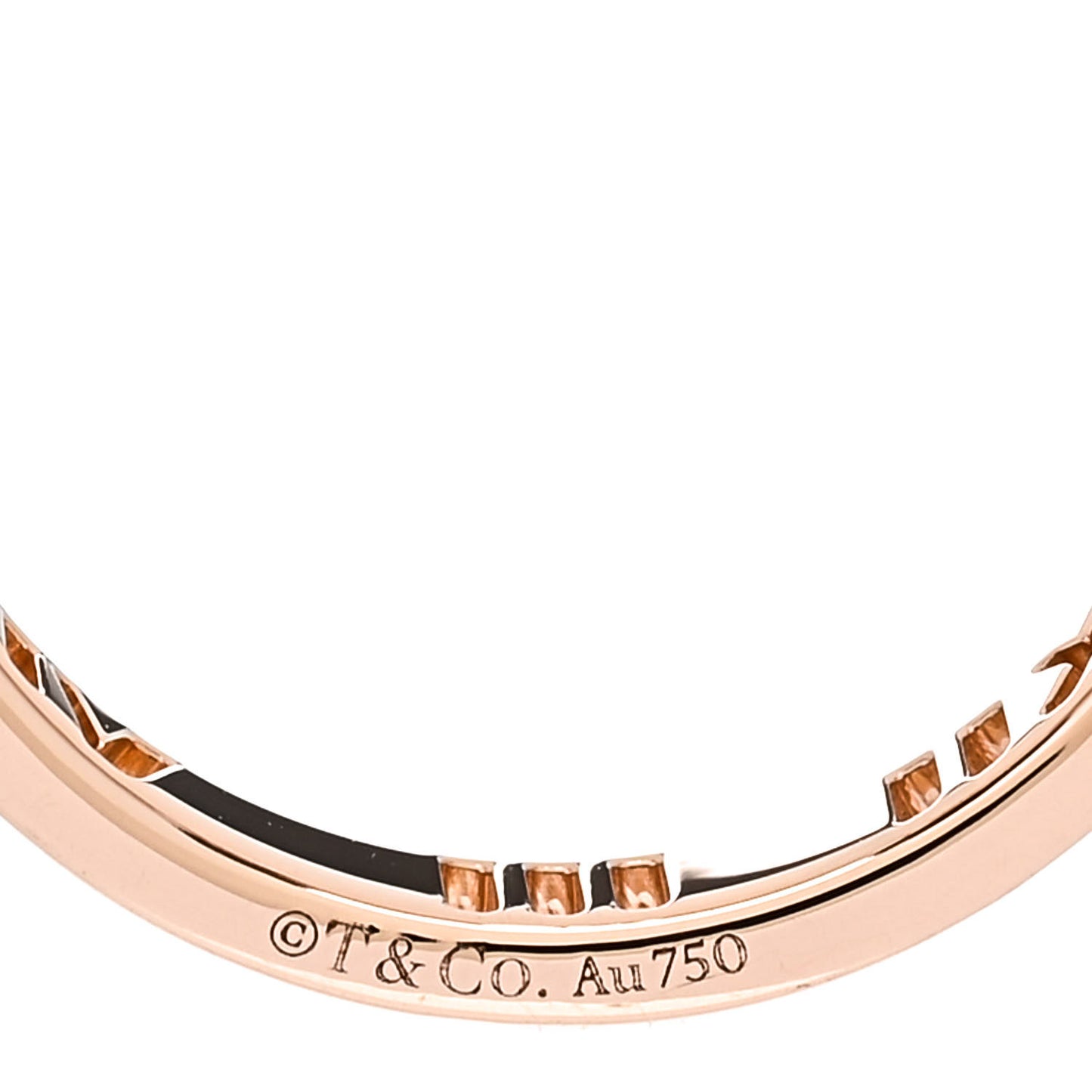 18K Rose Gold Diamond Atlas Pierced Ring 50 5.25