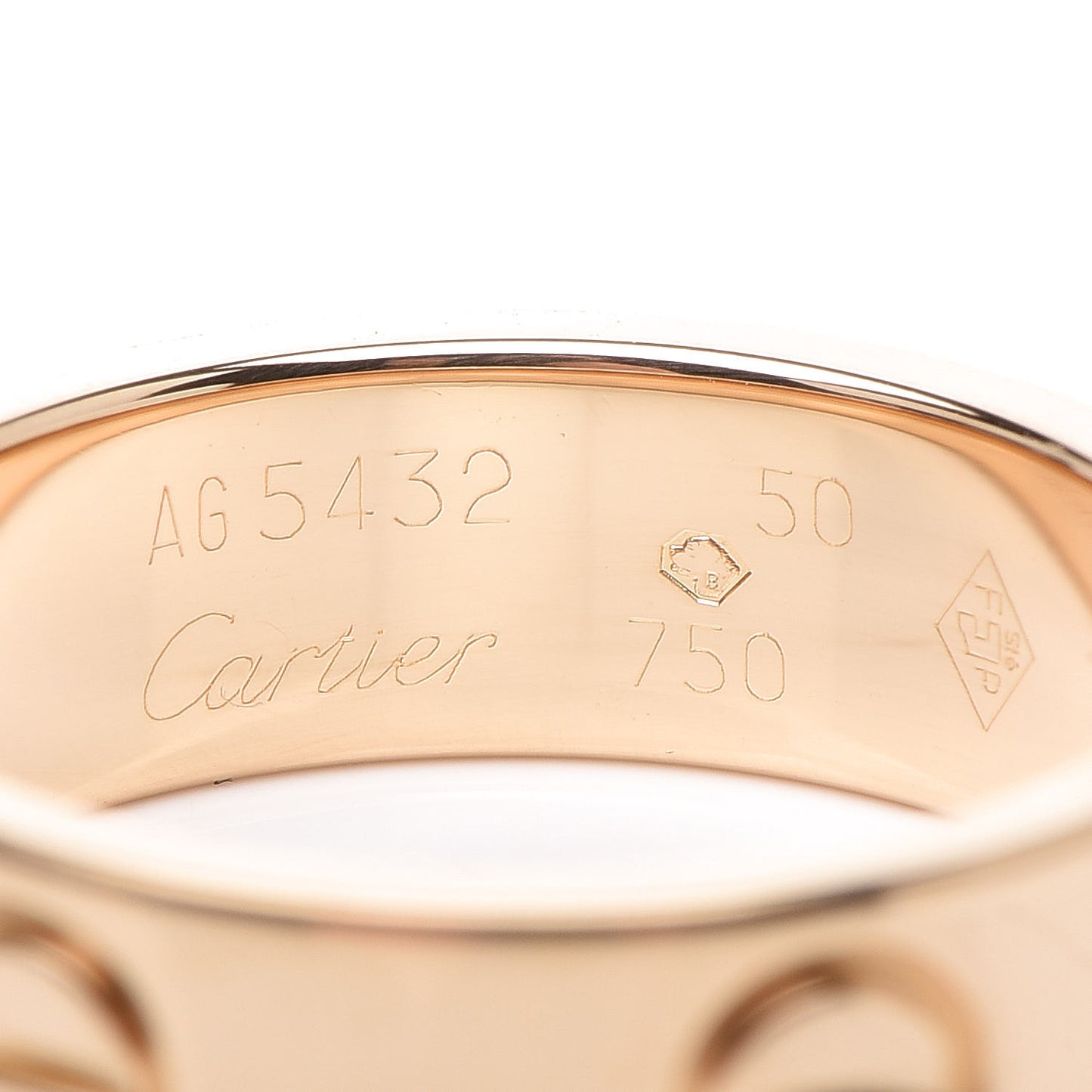 18K Yellow Gold 5.5mm LOVE Ring 50 5.25