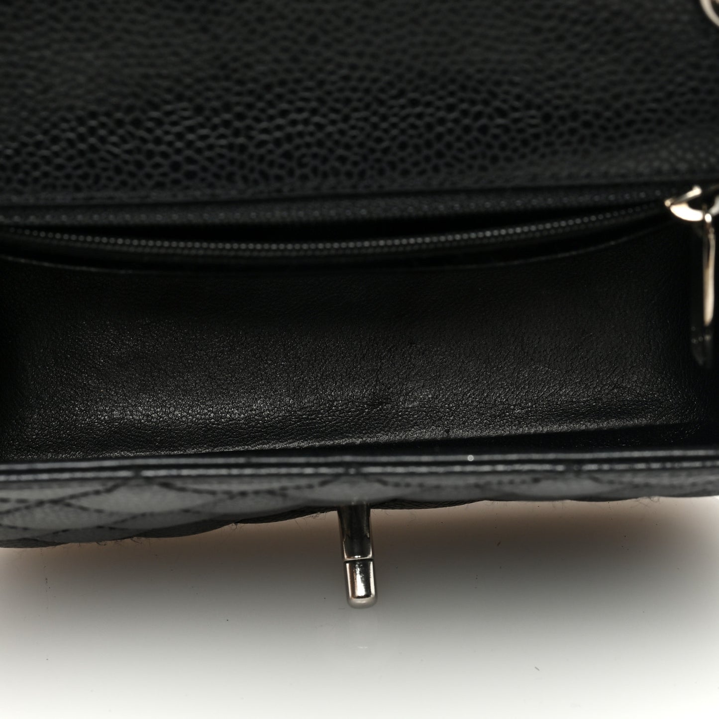 Caviar Quilted Mini Square Flap Black