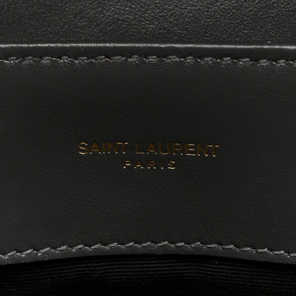 Saint Laurent Calfskin Y Quilted Monogram Medium Loulou Chain Satchel Storm 6 of 9
