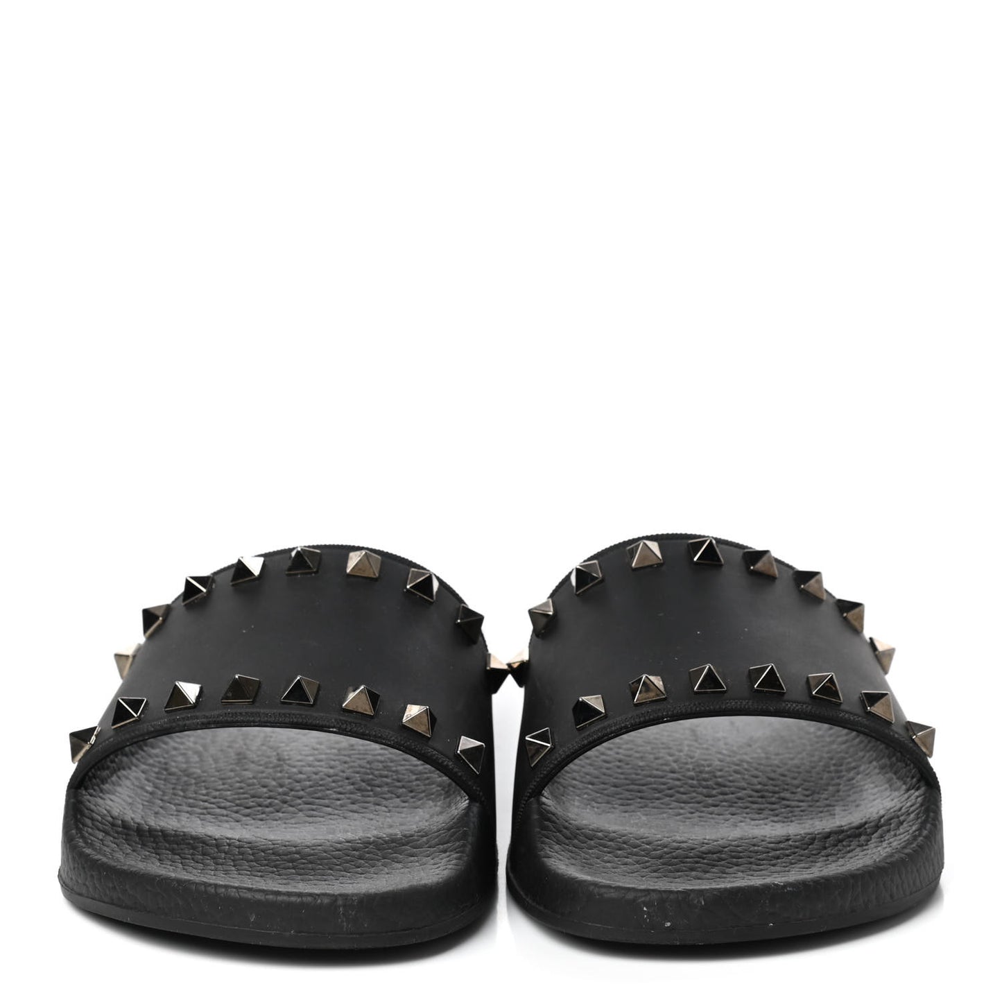 Rubber Rockstud Slide Sandals 38 Black