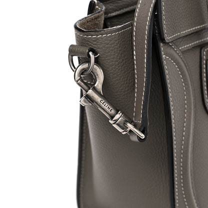 Celine Drummed Calfskin Nano Luggage Souris 18 of 18