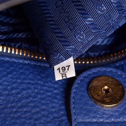Prada Vitello Daino Shopping Tote Azzurro 7 of 9