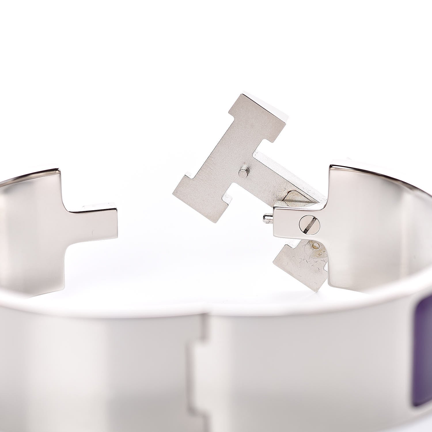 Hermes Enamel Wide Clic Clac H Bracelet PM Pourpre 4 of 6