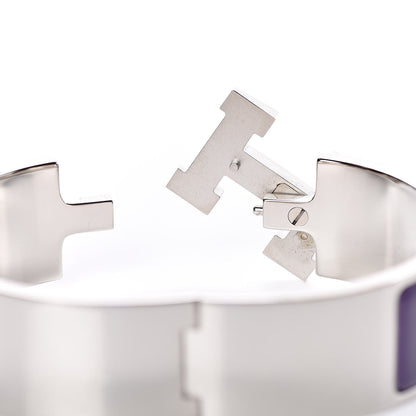 Hermes Enamel Wide Clic Clac H Bracelet PM Pourpre 4 of 6