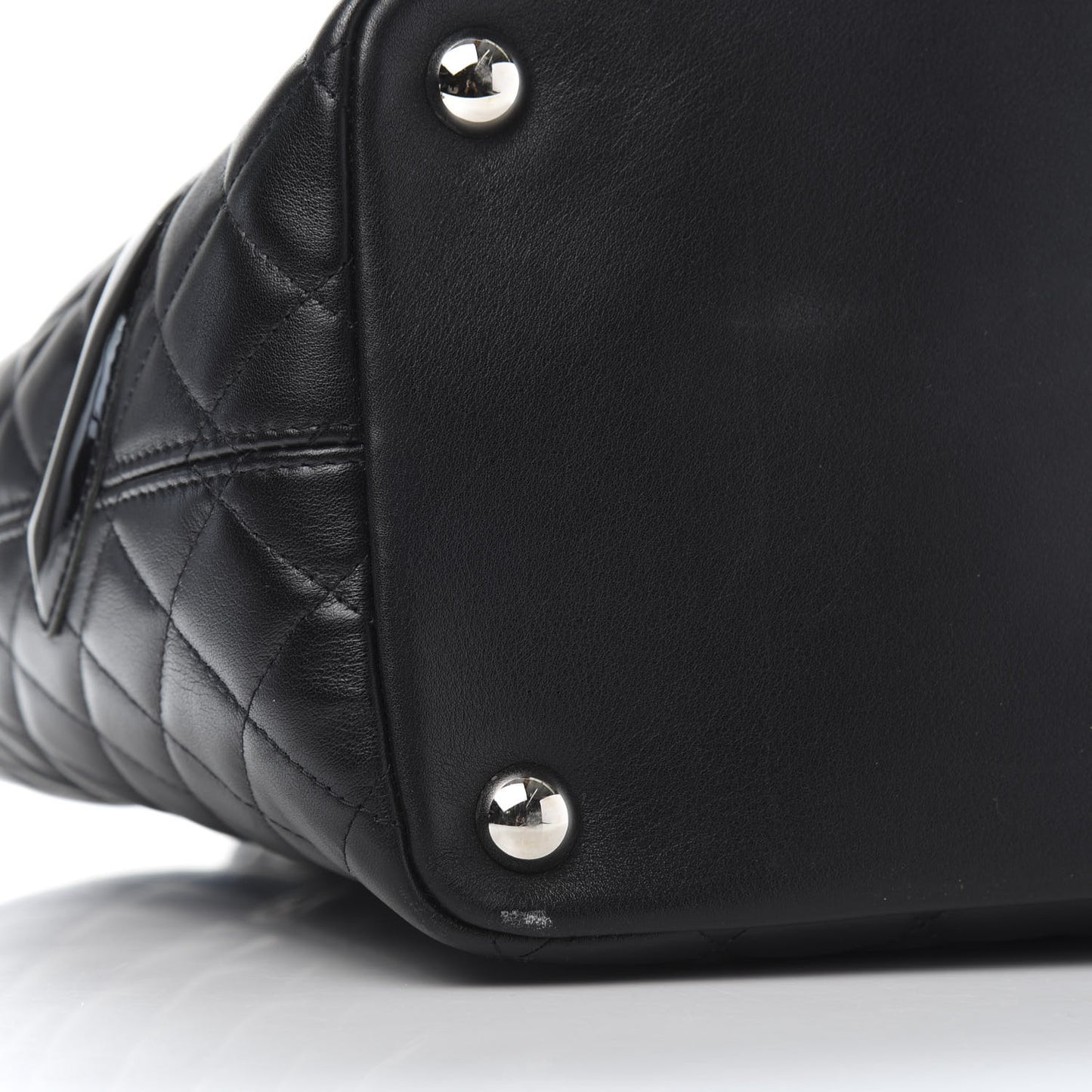 Calfskin Quilted Large Cambon Tote Black