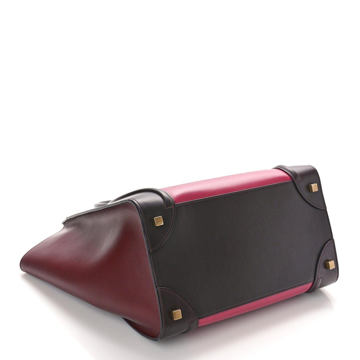 Celine Satin Calfskin Mini Tri-Color Luggage Purple Orchid 4 of 12