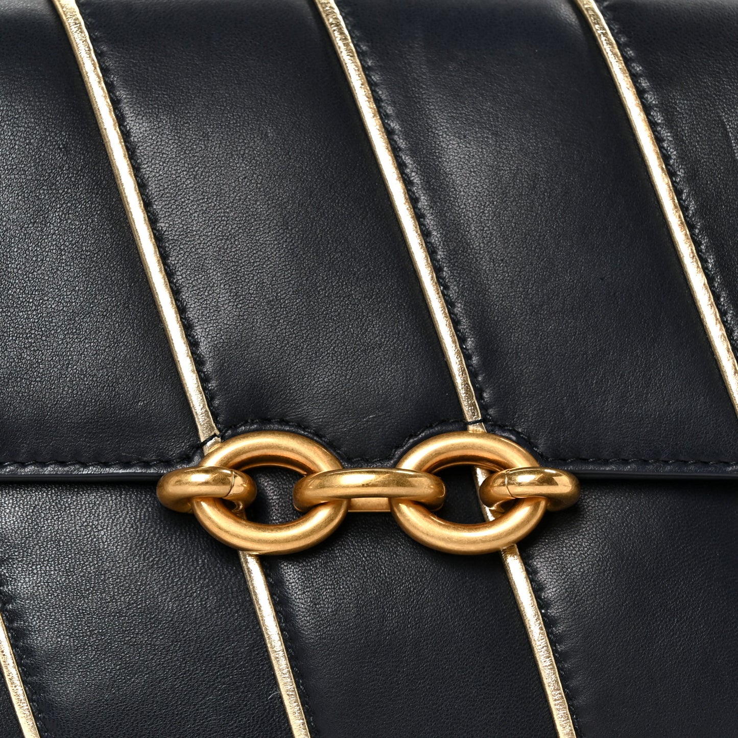 Lambskin Quilted Le Maillon Satchel Marine