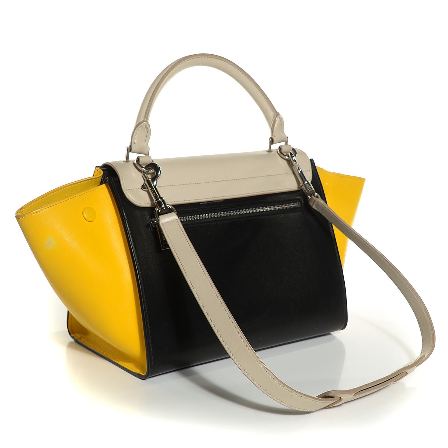 Celine Satin Calfskin Small Tri-Color Trapeze Sun 3 of 9