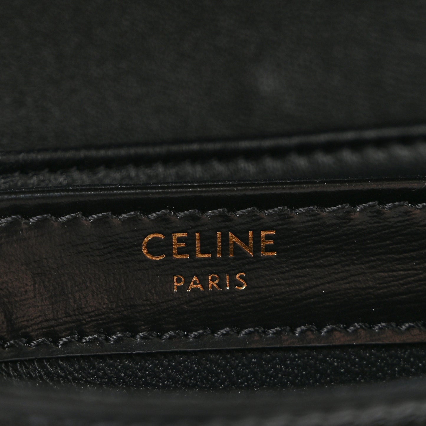 Shiny Calfskin Triomphe Mini Besace Clea Black
