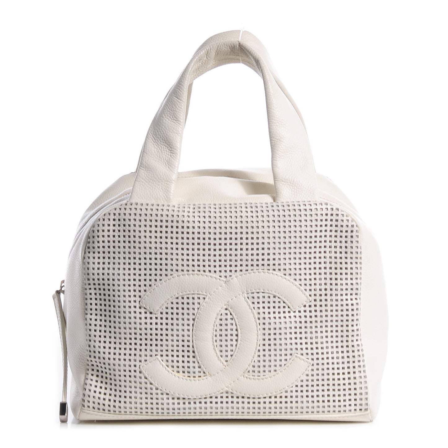 Leather Perforated Bowler White