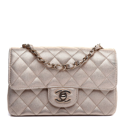 Chanel Metallic Lambskin Quilted Mini Rectangular Flap Gold 1 of 11