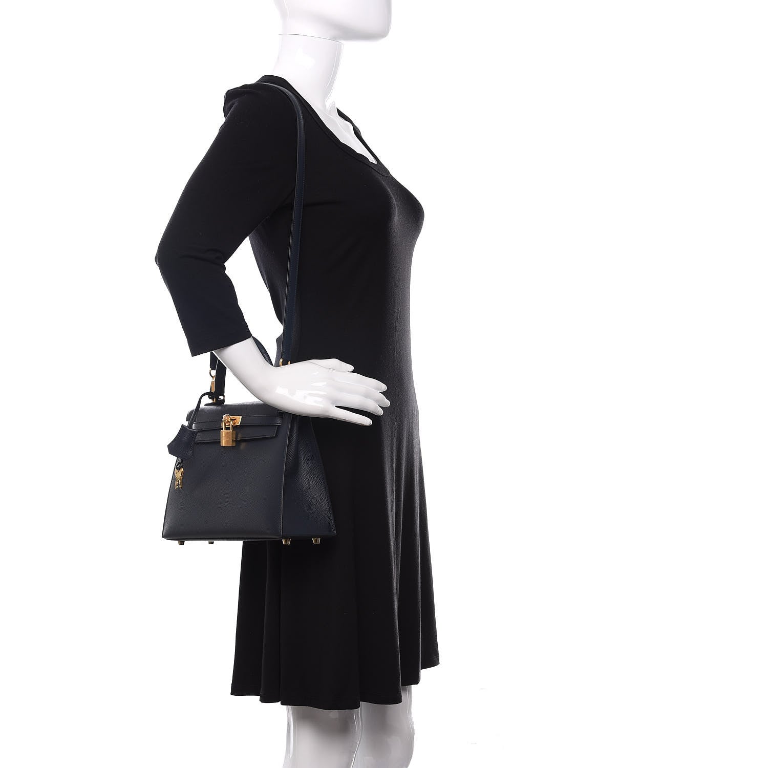 Hermes Epsom Kelly Sellier 25 Bleu Indigo 2 of 15