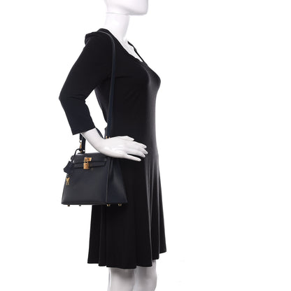Hermes Epsom Kelly Sellier 25 Bleu Indigo 2 of 15