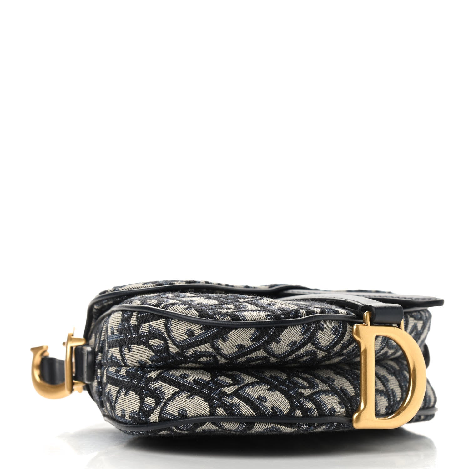 Christian Dior Oblique Mini Saddle Bag Blue 4 of 11