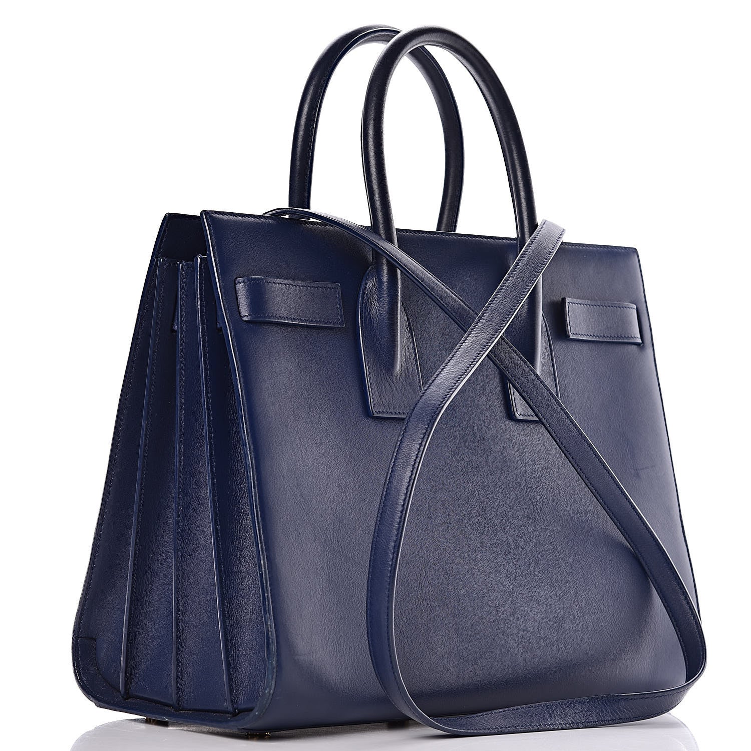 Saint Laurent Calfskin Small Sac De Jour New Marine 4 of 11