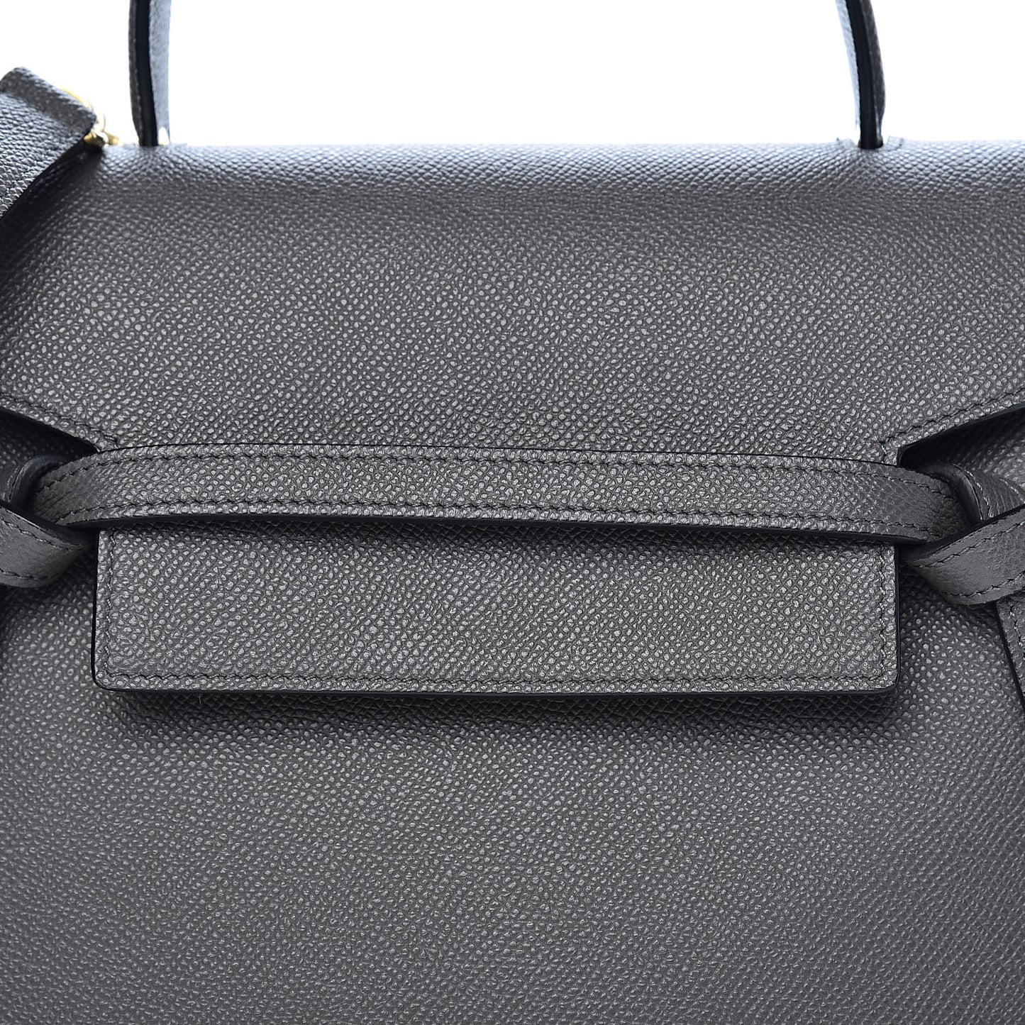 Grained Calfskin Micro Belt Bag Grey