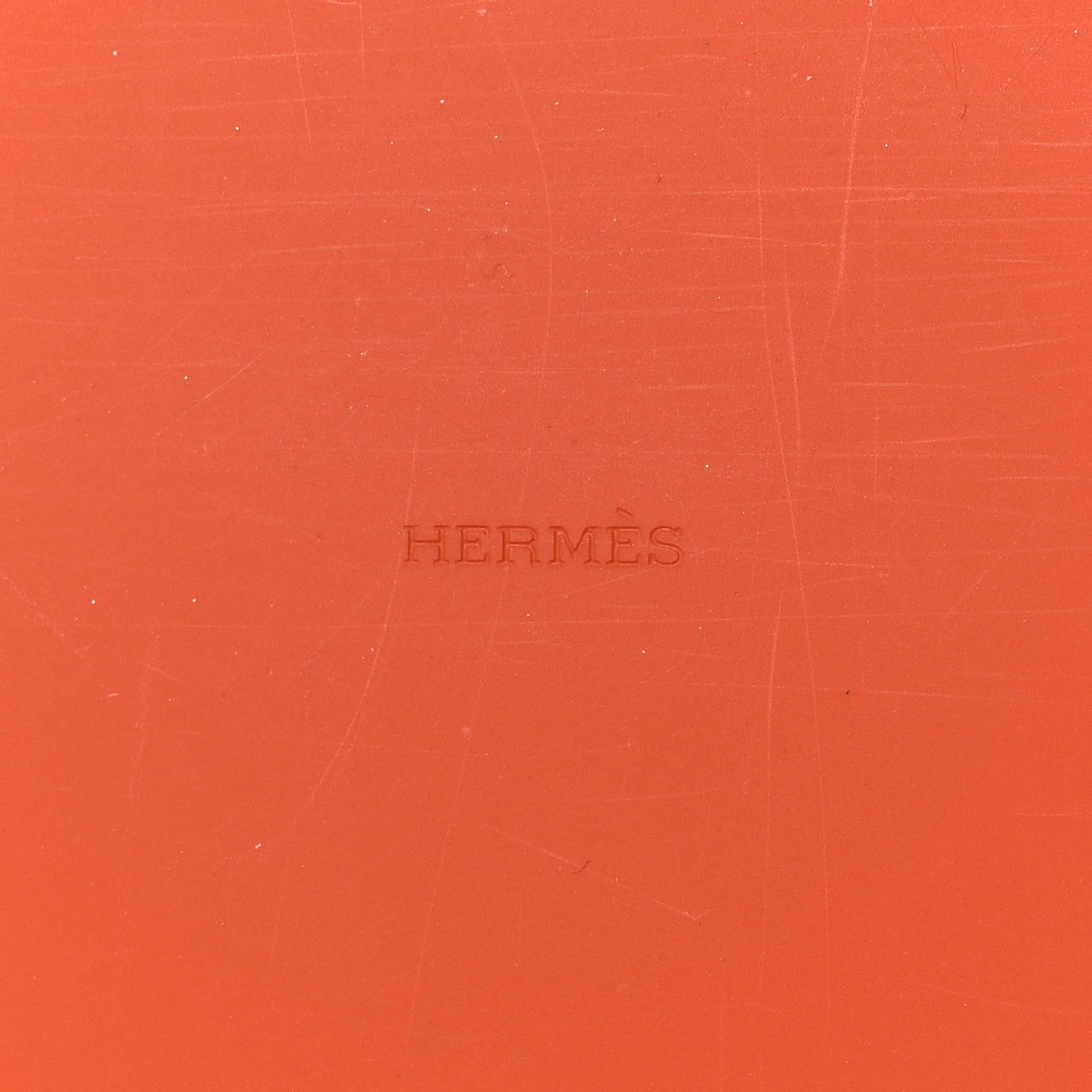 Hermes Lacquered Wood Taurillon Clemence Large Atrium Cheval Change Tray Orange Sanguine 5 of 12