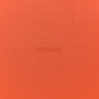 Hermes Lacquered Wood Taurillon Clemence Large Atrium Cheval Change Tray Orange Sanguine 5 of 12