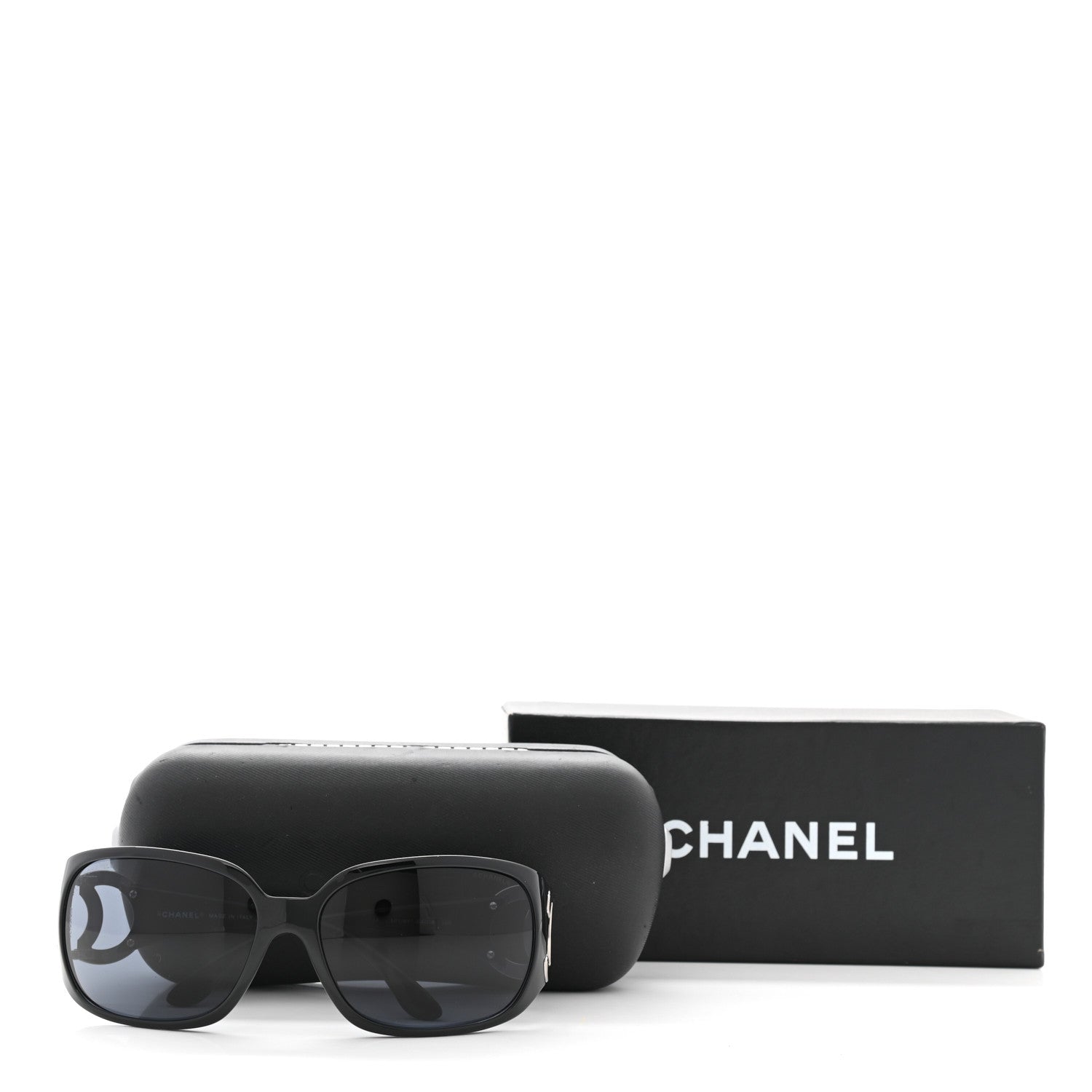 Chanel Acetate CC Sunglasses 6014 Black 8 of 9