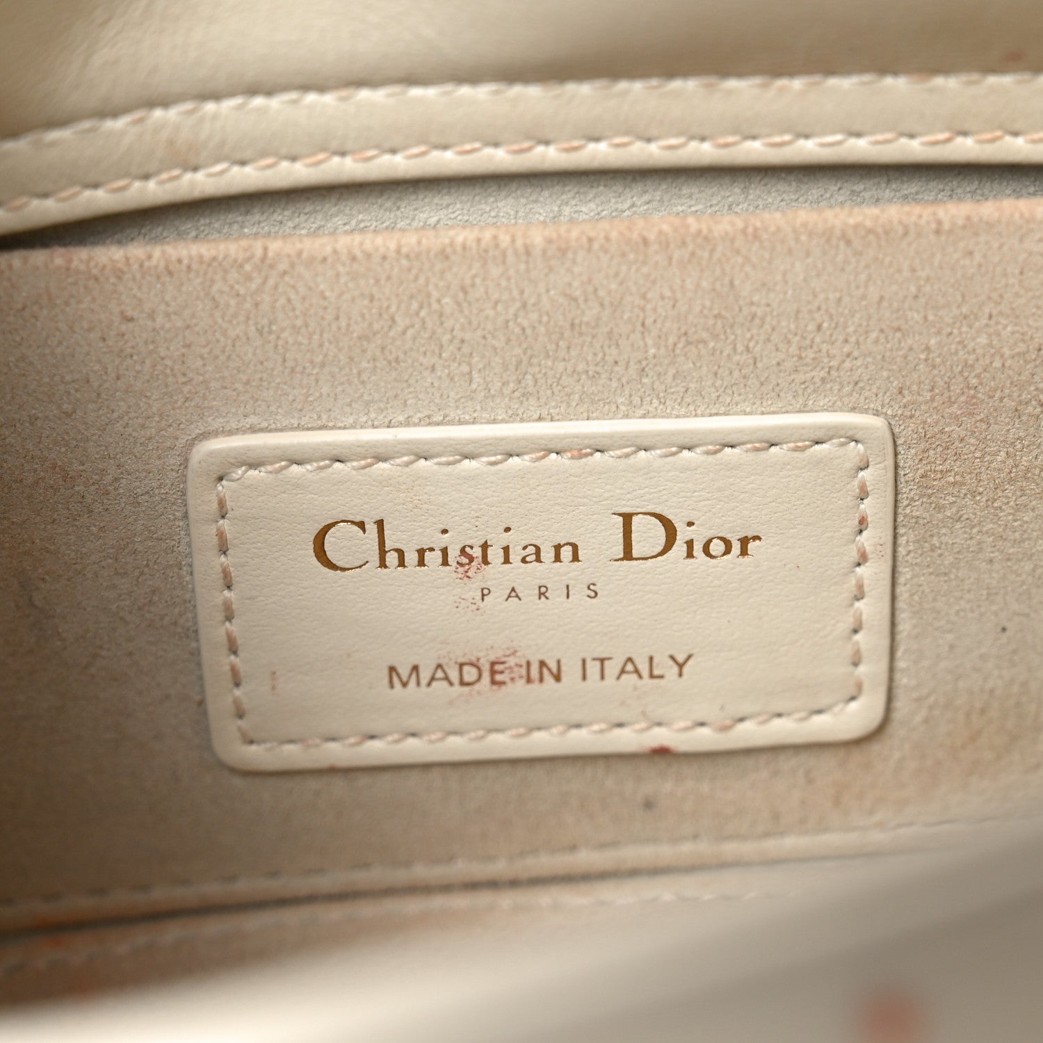 Christian Dior Calfskin Embroidered Small Lady D-Joy White Multicolor 10 of 19