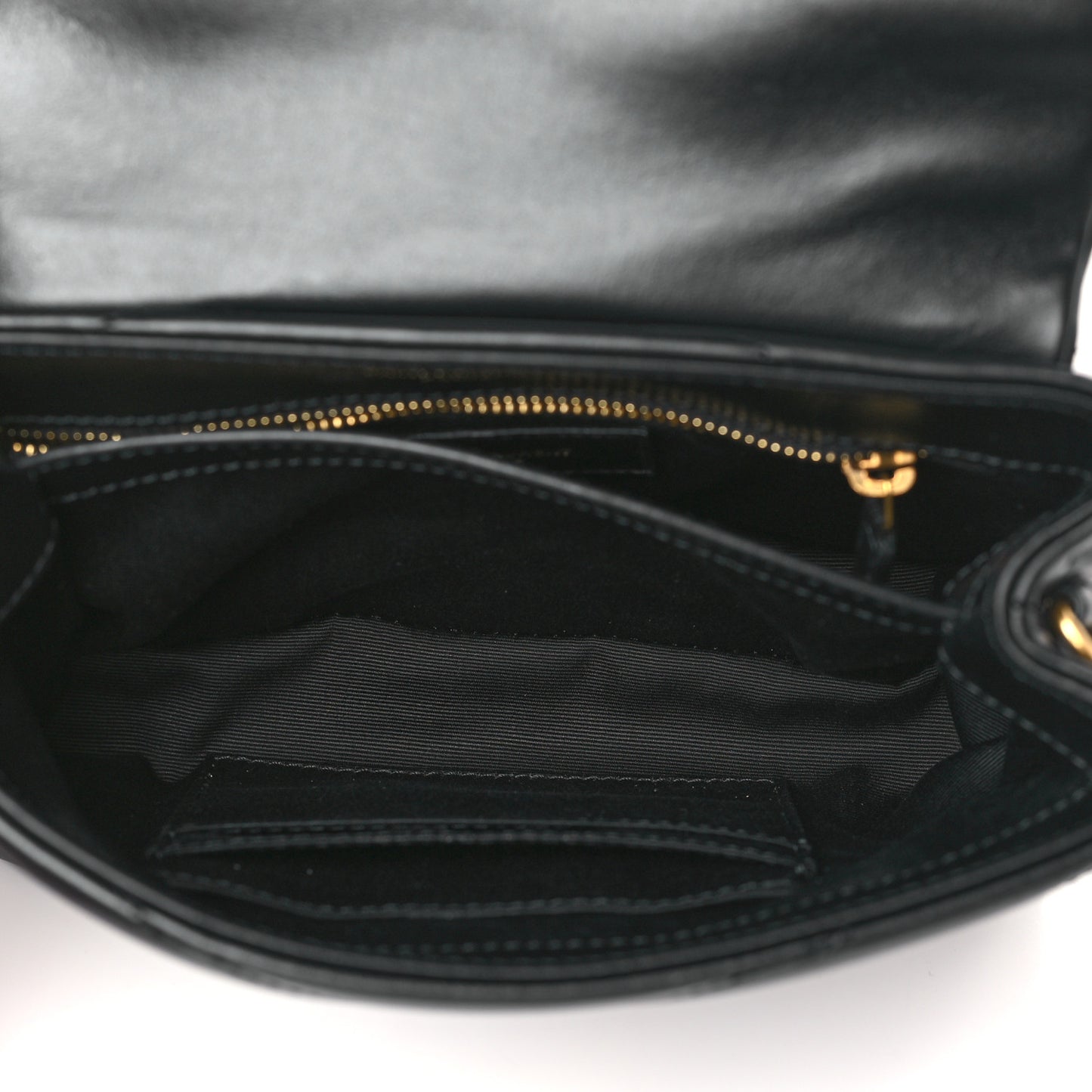Calfskin Y Quilted Monogram Toy Loulou Crossbody Bag Black