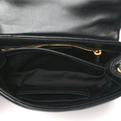 Saint Laurent Calfskin Y Quilted Monogram Toy Loulou Crossbody Bag Black 5 of 9