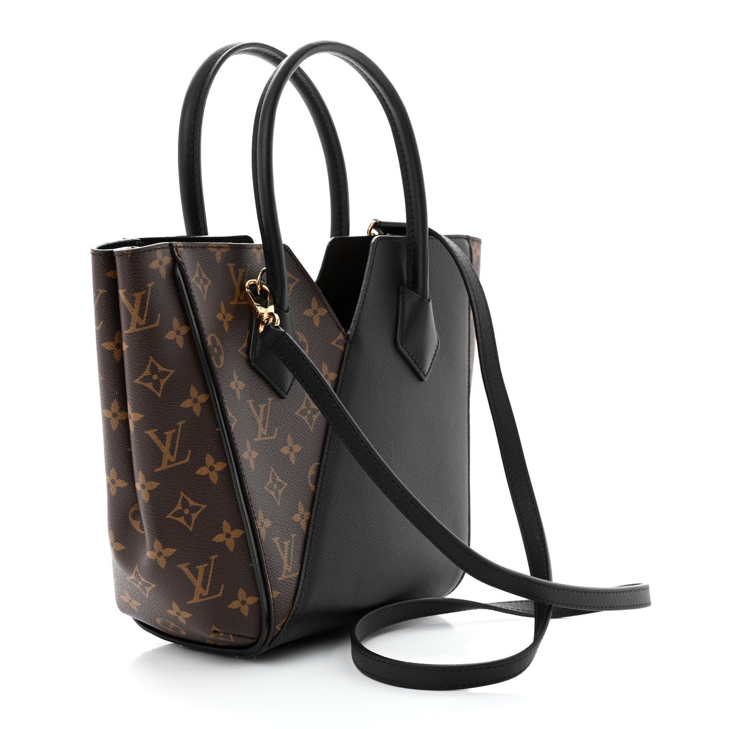Louis Vuitton Calfskin Monogram Kimono Tote PM Black 3 of 11