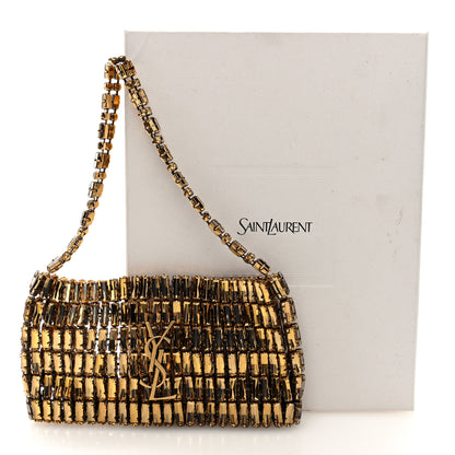Saint Laurent Crystal Embellished Minaudiere Small Bag Bronze 10 of 10