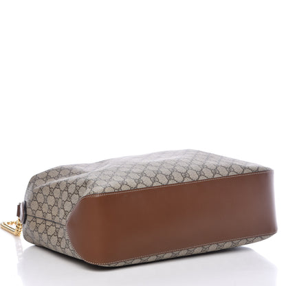 Gucci GG Supreme Monogram Large Linea A Hobo Light Brown 4 of 7