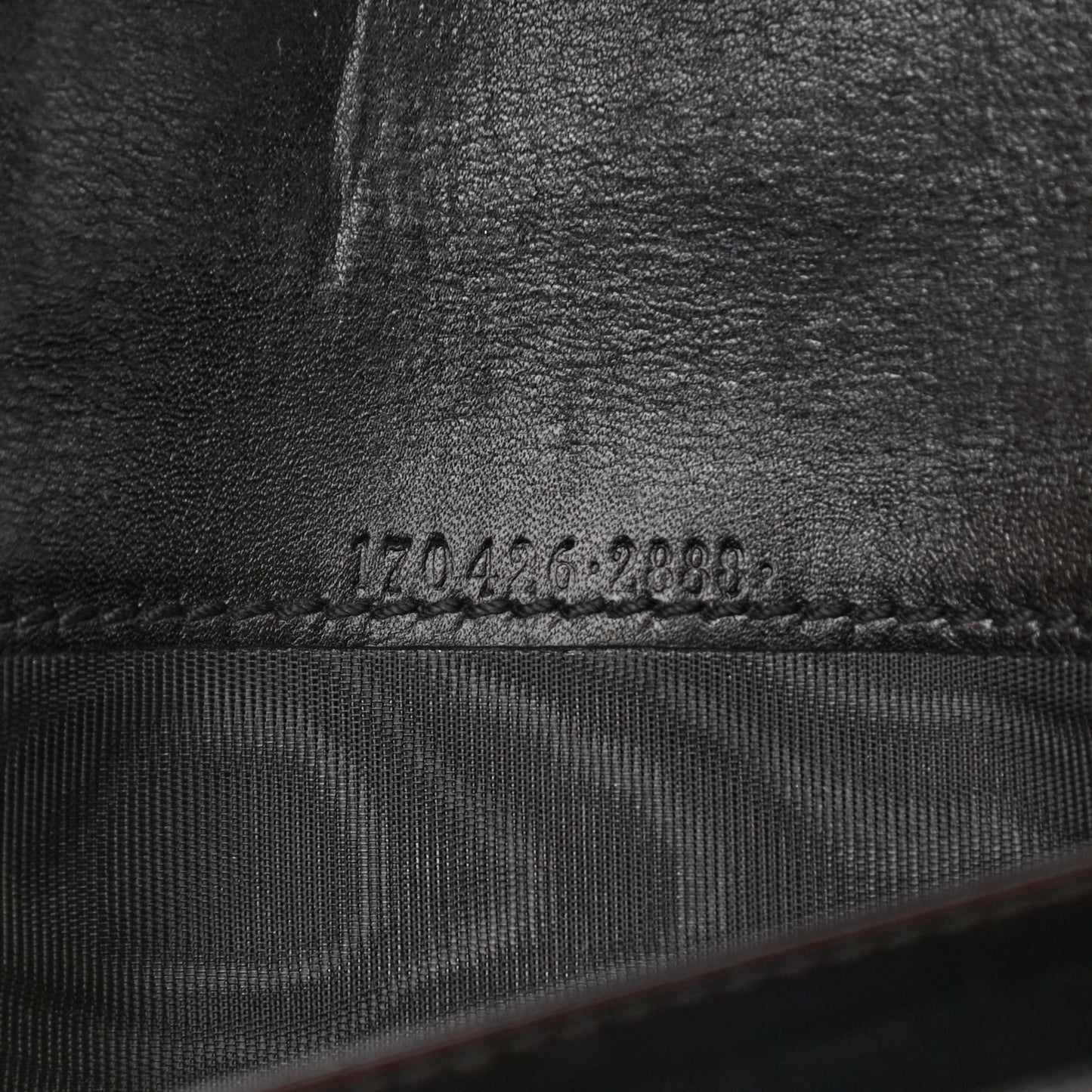 Guccissima Margaux Calfskin Metal Bar Chain Wallet Black