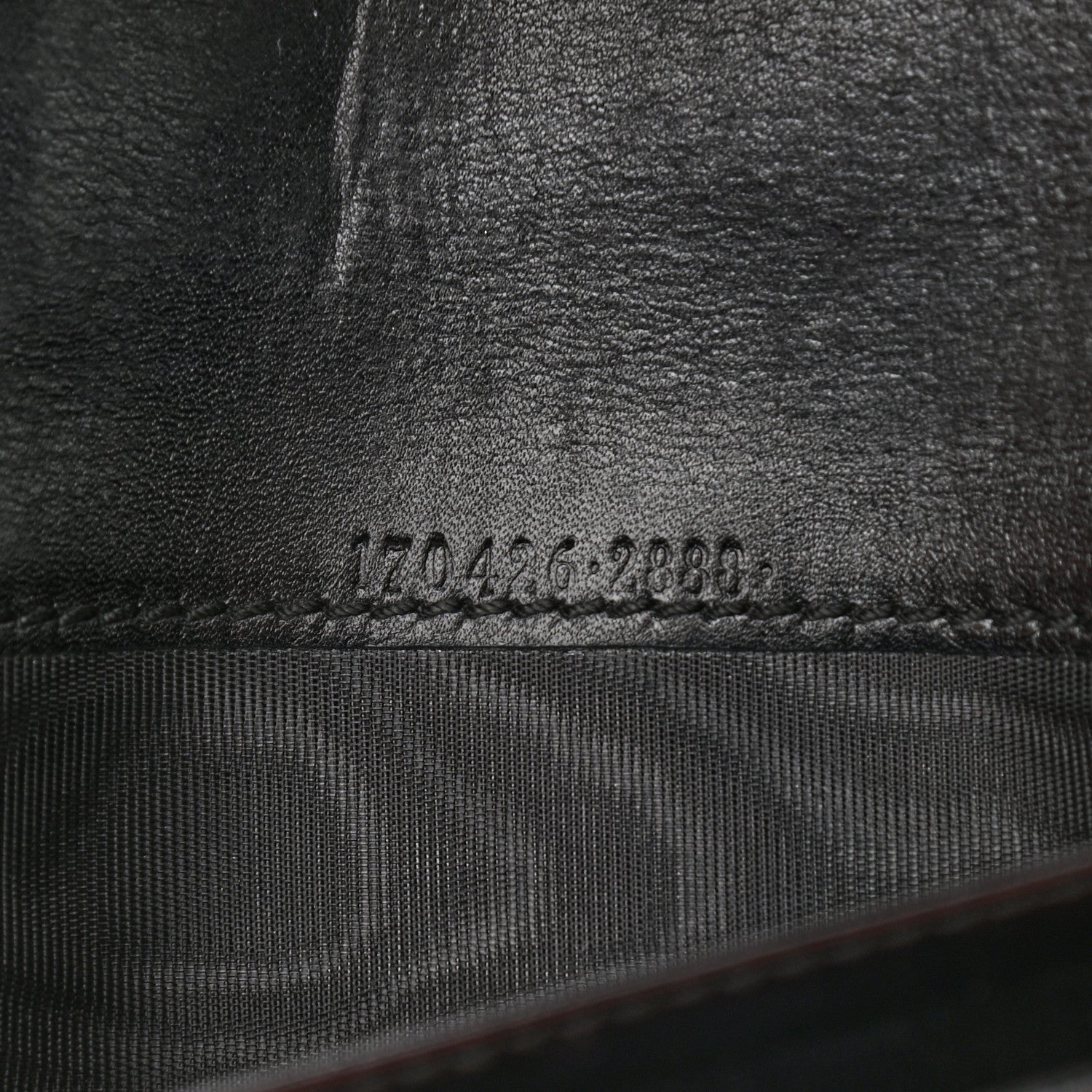 Gucci Guccissima Margaux Calfskin Metal Bar Chain Wallet Black 4 of 13