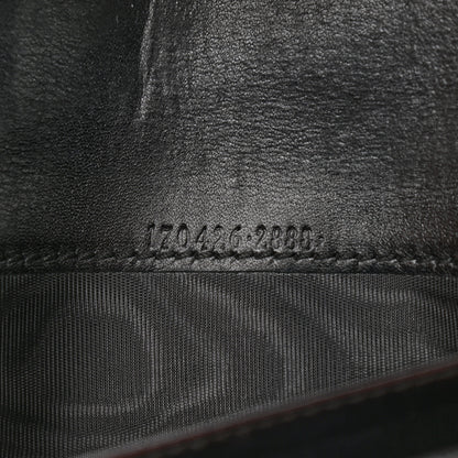 Gucci Guccissima Margaux Calfskin Metal Bar Chain Wallet Black 4 of 13