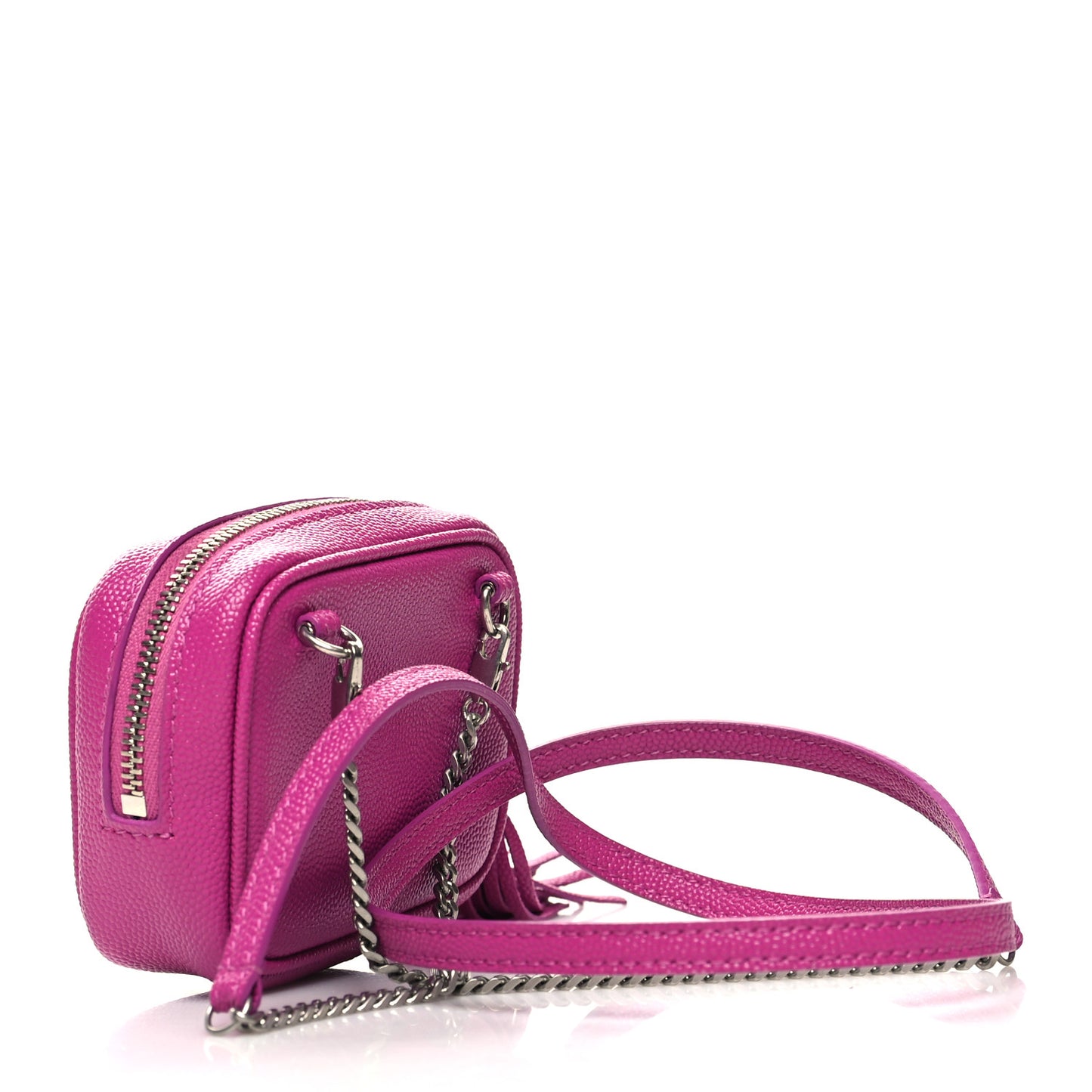 Grain De Poudre Matelasse Monogram Baby Lou Camera Bag Electric Fuxia
