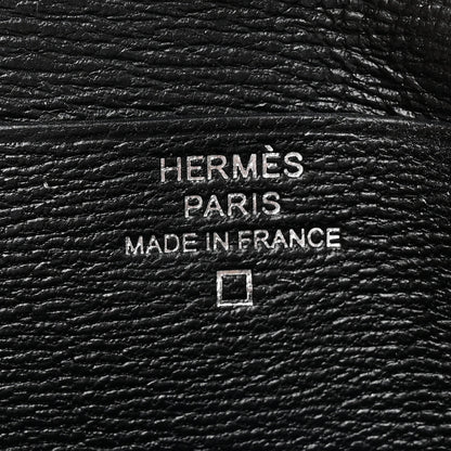 Hermes Shiny Alligator Bearn Compact Wallet Black 7 of 9
