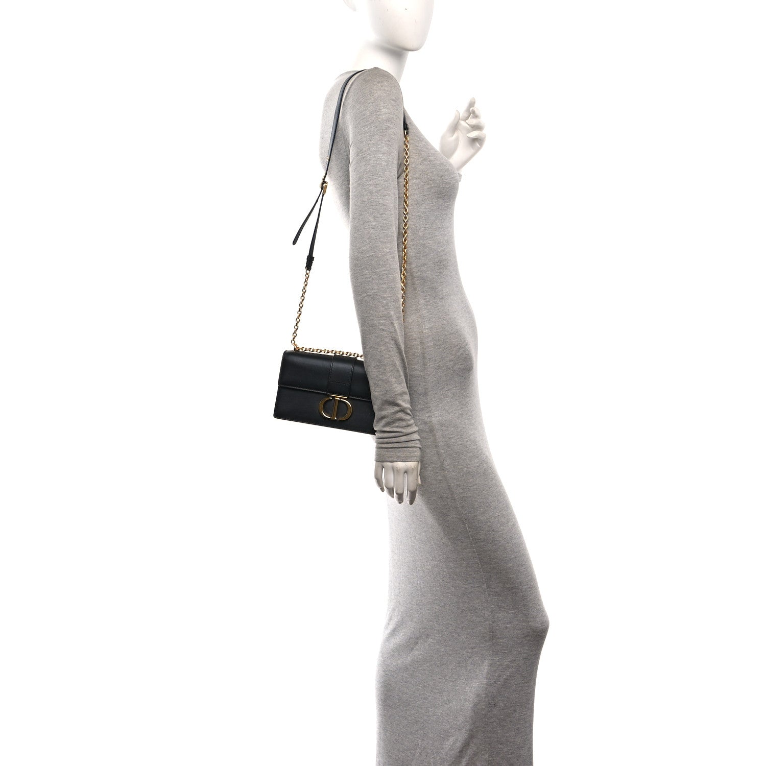 Christian Dior Calfskin 30 Montaigne East West Chain Flap Bag Black 2 of 10