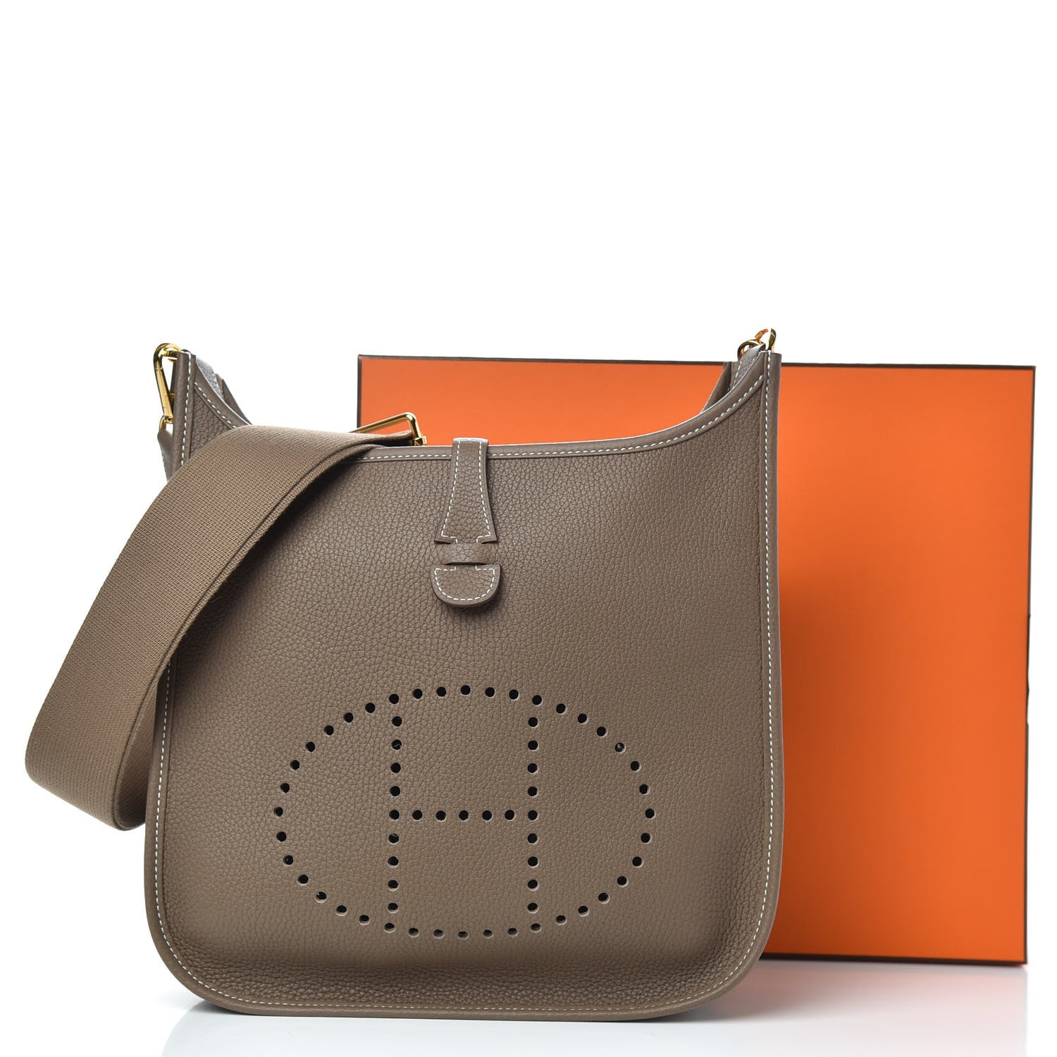Hermes Taurillon Clemence Evelyne III PM Etoupe 10 of 10