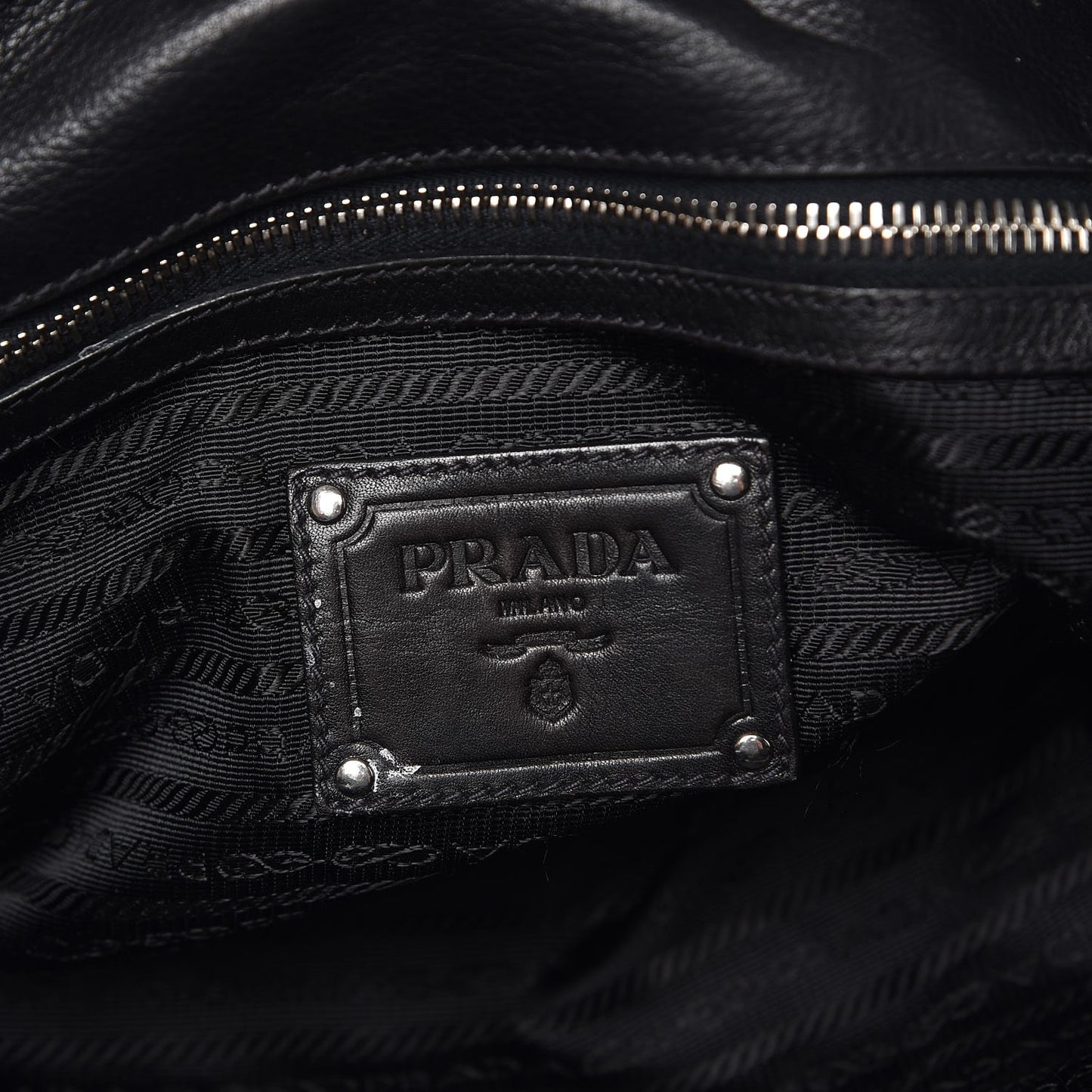 Tessuto Nylon Stripes Tote Black