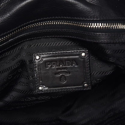 Prada Tessuto Nylon Stripes Tote Black 6 of 9