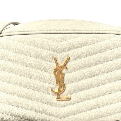 Saint Laurent Grain De Poudre Matelasse Monogram Mini Lou Camera Bag Crema Soft 8 of 10