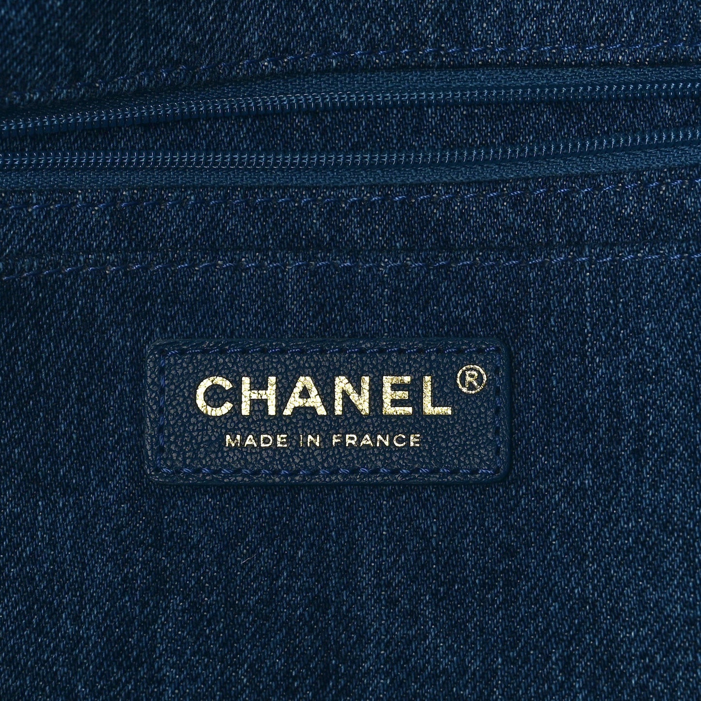 Denim Shearling Hieroglyph Flap Blue