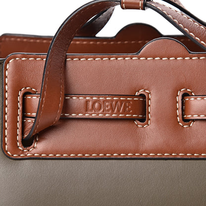Loewe Calfskin Linen Mini Lazo Tote Khaki Green 6 of 16