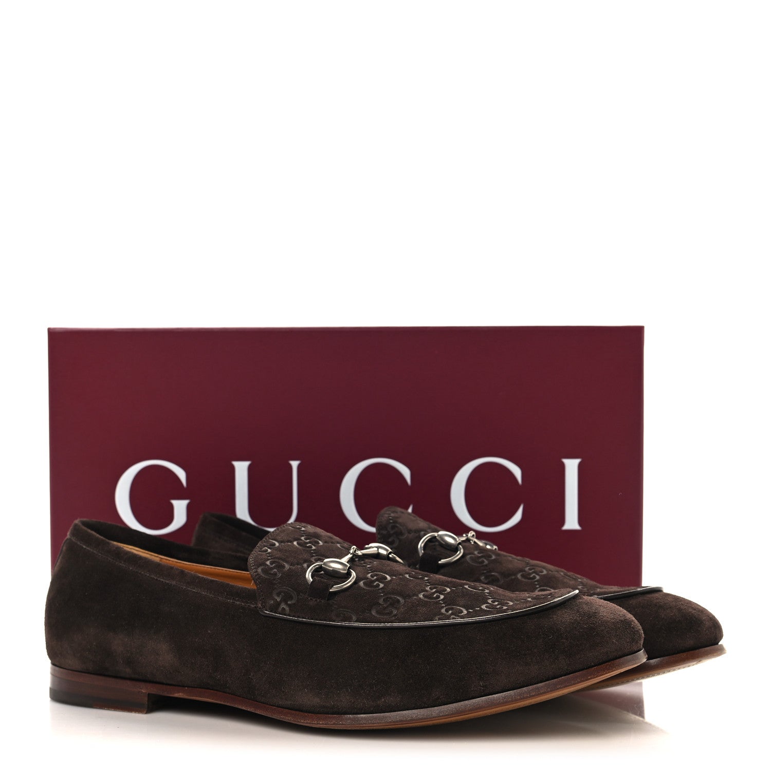 Gucci Luxury Suede GG Monogram Horsebit Mens Jordy Loafers 12 Night Cocoa 19 of 20