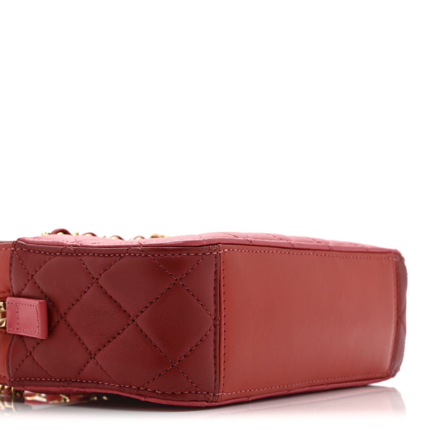 Chanel Goatskin Quilted Small In & Out Camera Case Pink Red 9 of 10