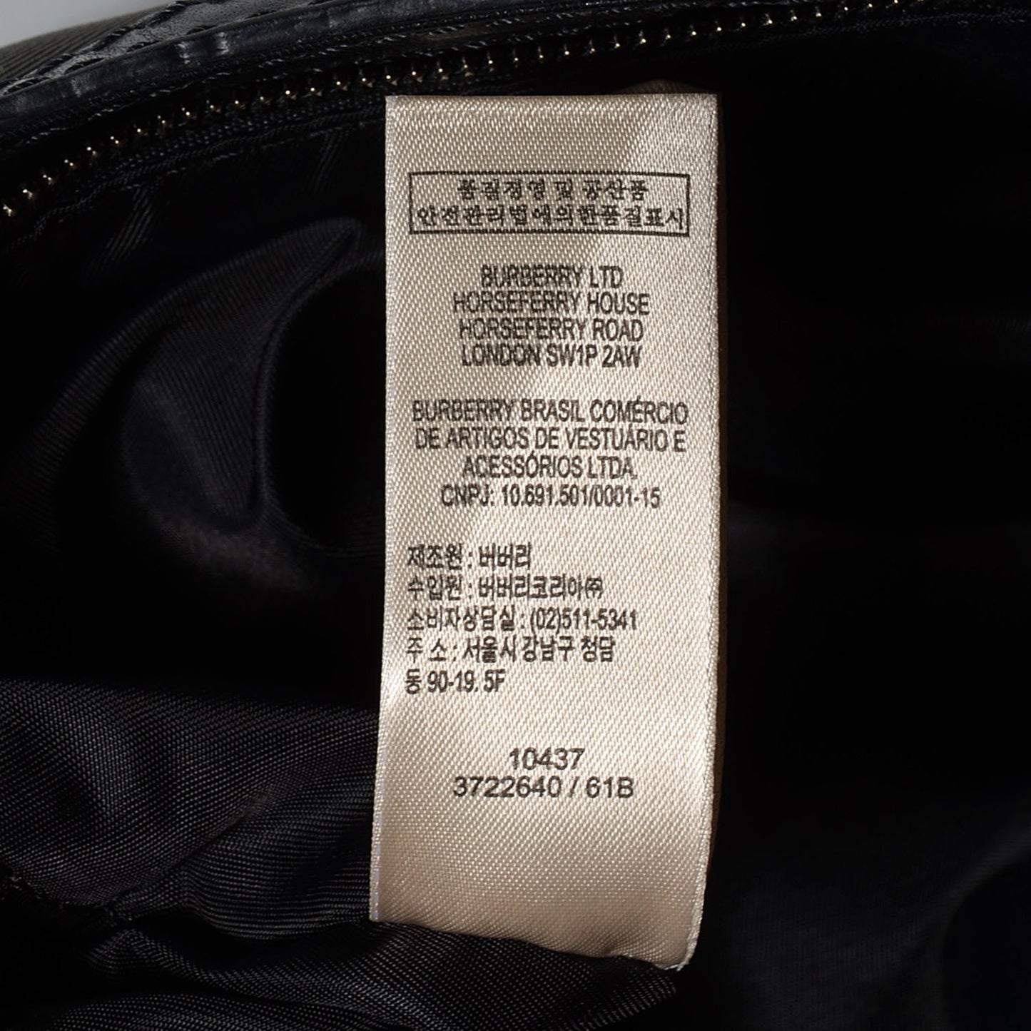 Nylon Beat Check Studded Hobo Black